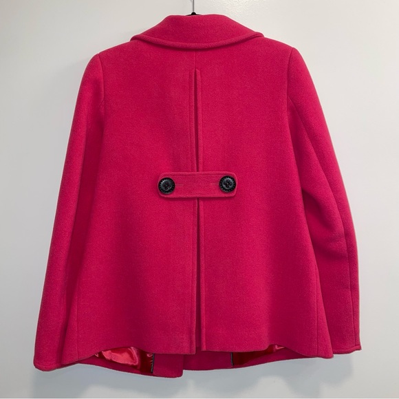 Express Hot Pink Wool Blend Peacoat Size XS - Picture 2 of 11